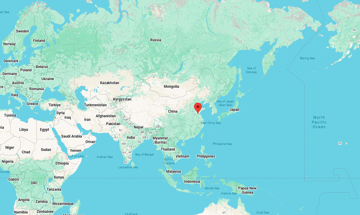 Auvay Webbing company location map in Linyi, Shandong, China